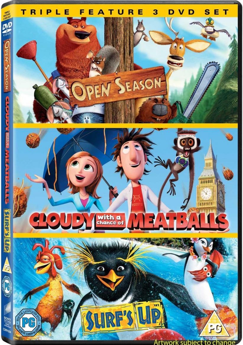 Cloudy With a Chance of Meatballs / Open Season / Surf's Up on DVD